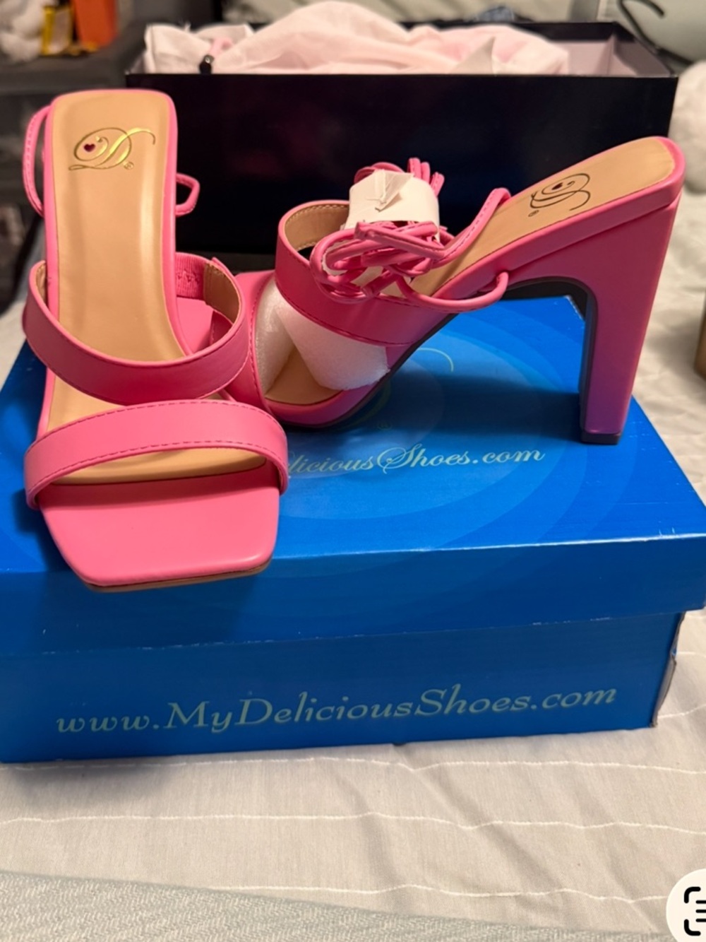Pink Heel Sandals - Picture 2 of 4
